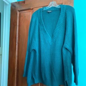 V neck oversized sweater